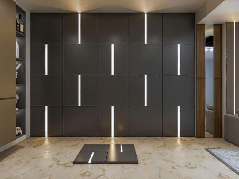 ארון הזזה עם תאורת לד