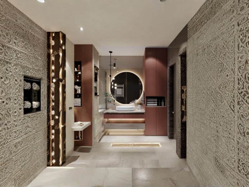 ארונות קיר בחדר רחצה