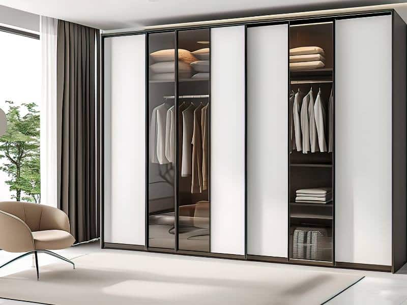 ארון הזזה בשילוב זכוכית