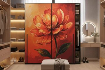 ארונות מודפסים וארונות הזזה מודפסים כשהארון הופך ליצירת אמנות בחדר השינה